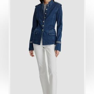Lauren Ralph Lauren | BlueStar Military Combat Denim Jean Button Down Jacket 8